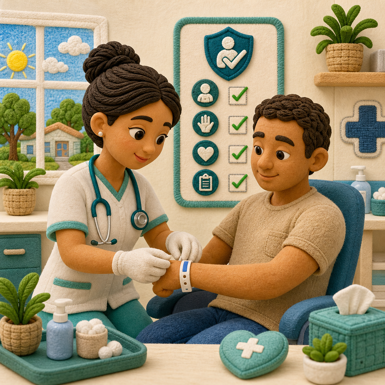 Ilustração de Segurança do Paciente